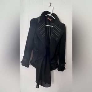 black elegant gothic military
jacket